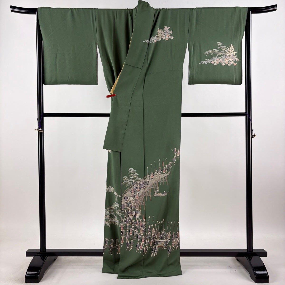 訪問着 身丈166.5cm 裄丈69.5cm L 袷 田村哲彦 きぬたや 落款あり 人物