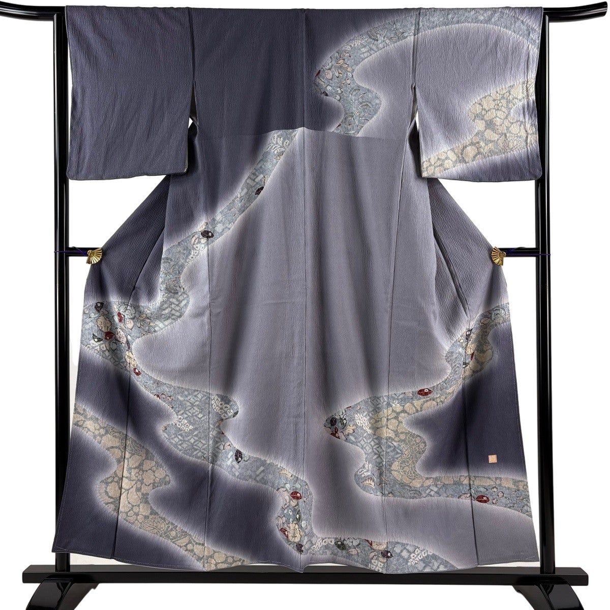 美品】 名古屋帯 逸品 大脇一心 落款あり 辻が花 朱色 正絹｜中古