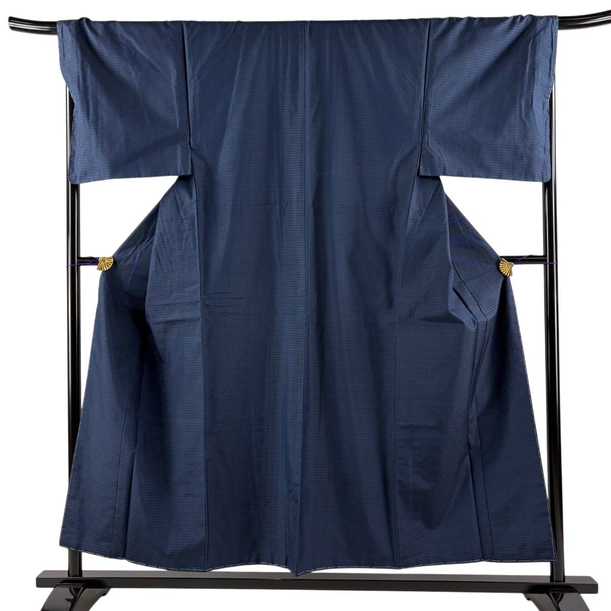 美品】 男着物 身丈154cm 裄丈69cm L 袷 アンサンブル 紬 幾何学模様