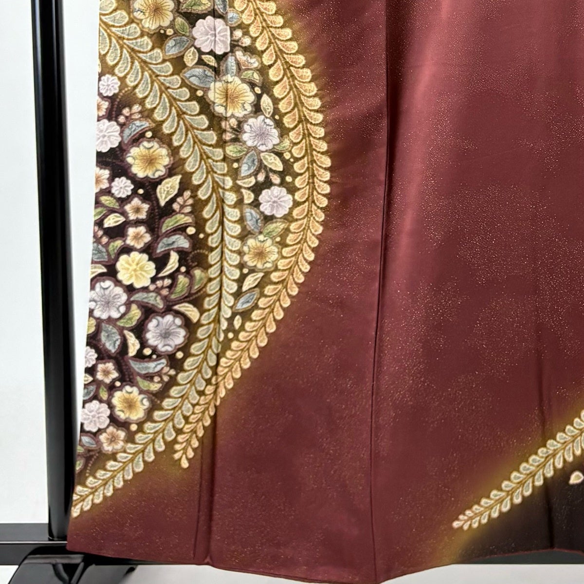 美品】 付下げ 身丈160cm 裄丈68.5cm L 袷 辻が花 金通し ぼかし 赤茶