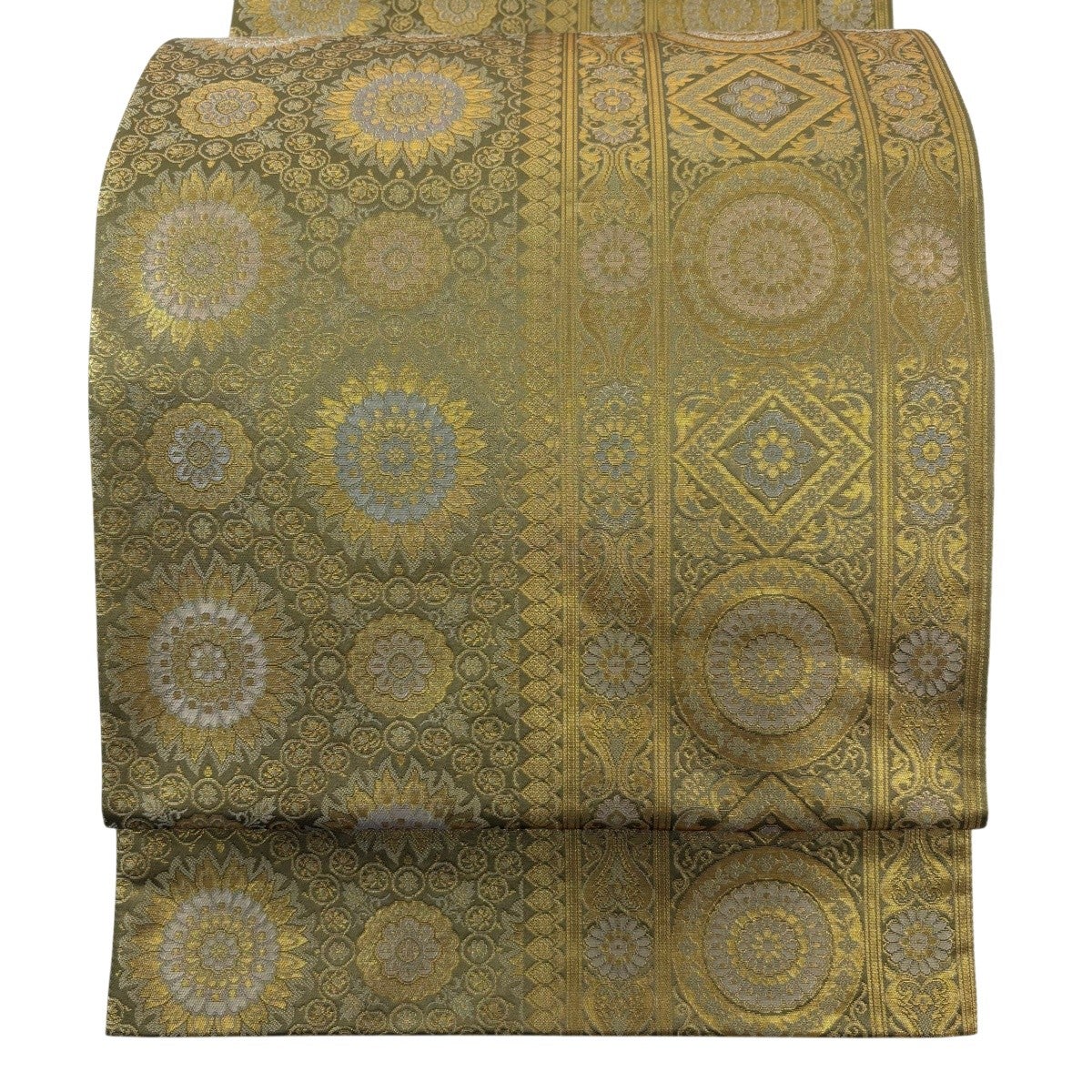 美品】 袋帯 名品 箔屋清兵衛 落款あり 葡萄 箔 金糸 墨色 お太鼓柄