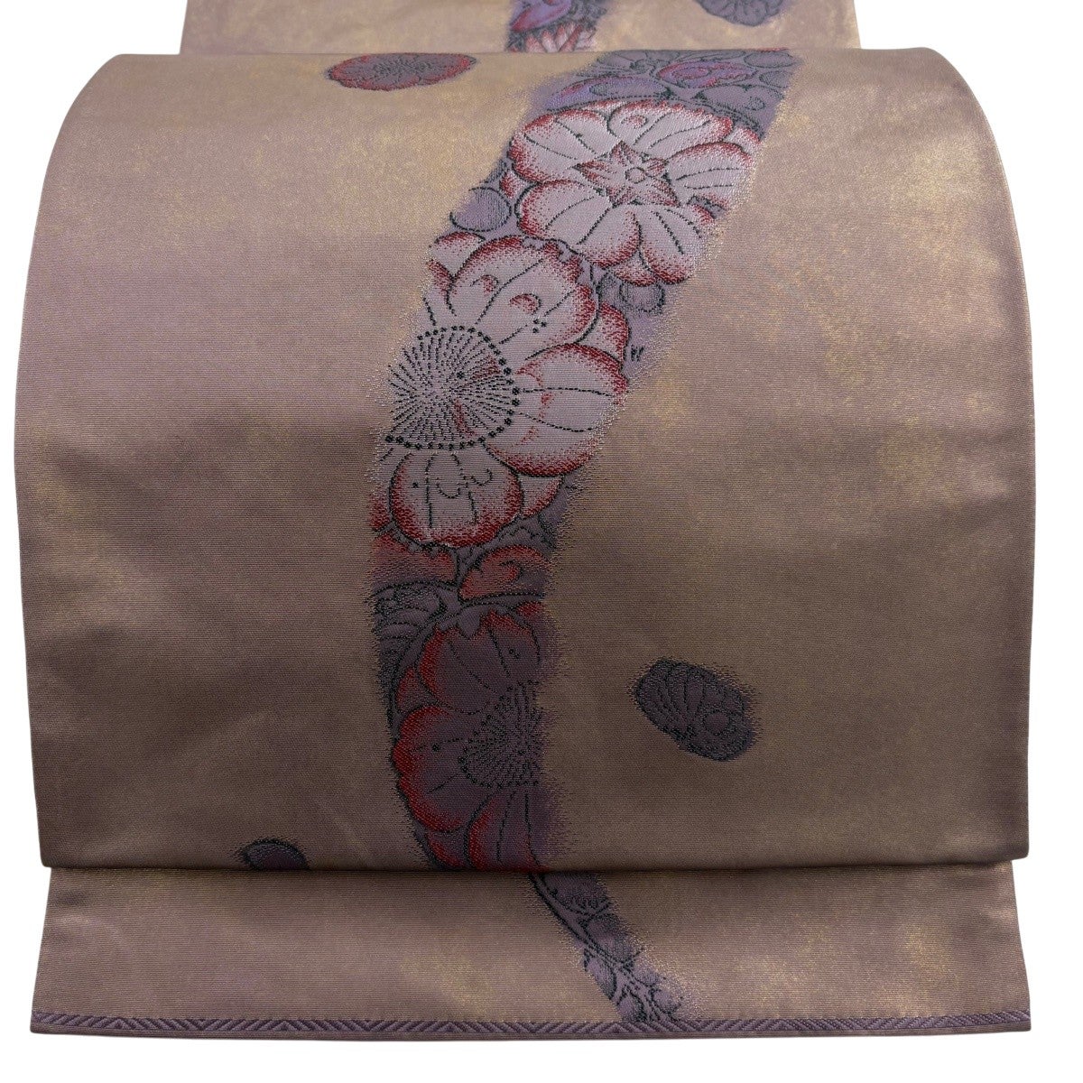 美品】 名古屋帯 逸品 大脇一心 落款あり 辻が花 霞 青灰色 正絹｜中古