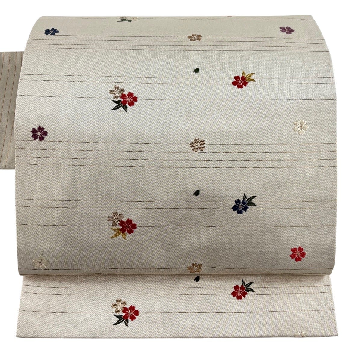 美品】 名古屋帯 秀品 桜 金糸 ベージュ 正絹｜中古・古着・リサイクル