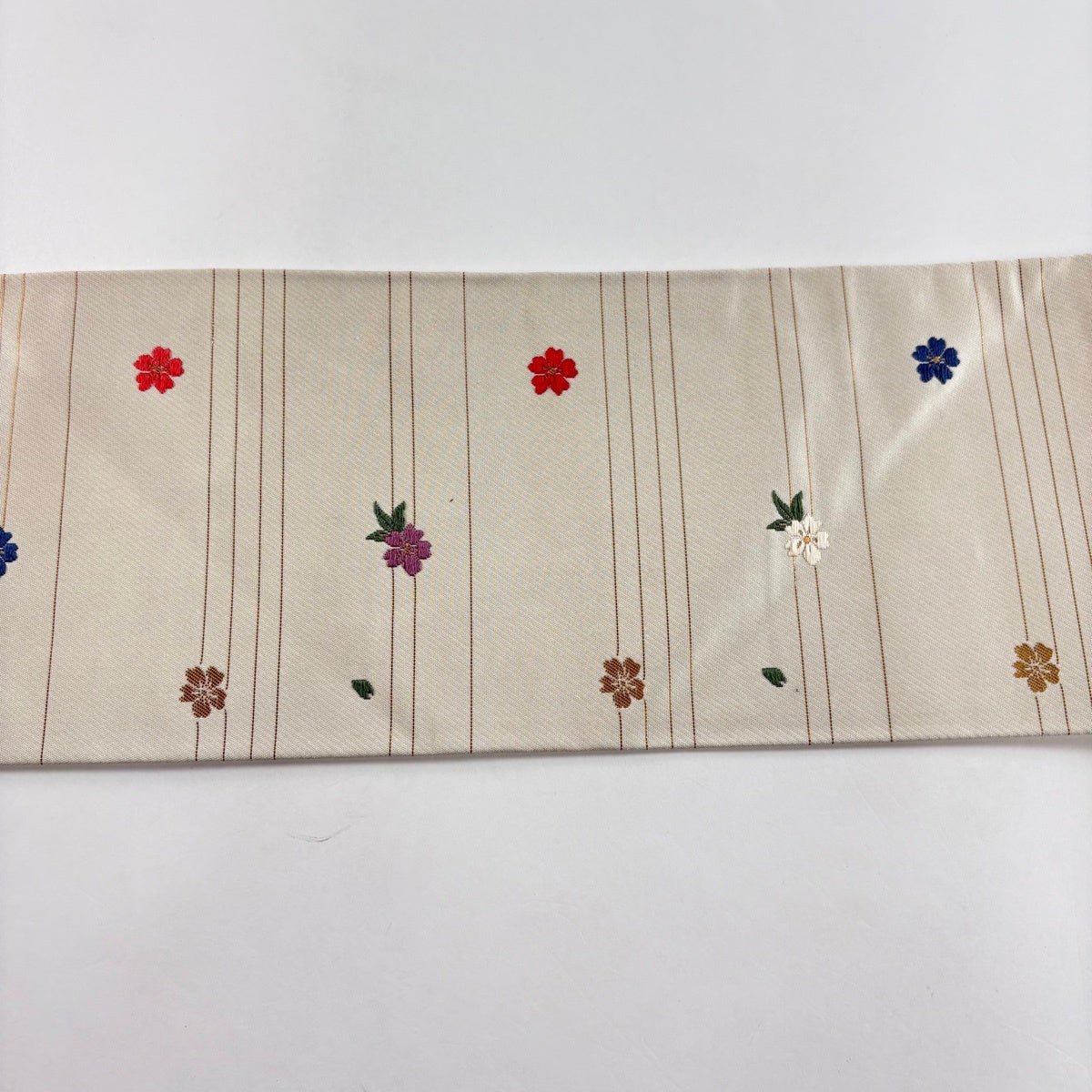 美品】 名古屋帯 秀品 桜 金糸 ベージュ 正絹｜中古・古着・リサイクル