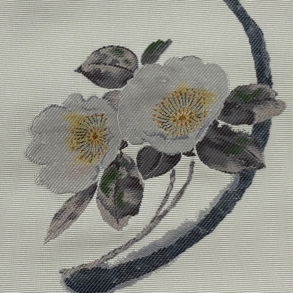 名古屋帯 秀品 草花 金糸 薄緑 正絹|中古・古着・リサイクル着物通販 名古屋帯 秀品 草花 金糸 薄緑 正絹|中古・古着・リサイクル着物通販
