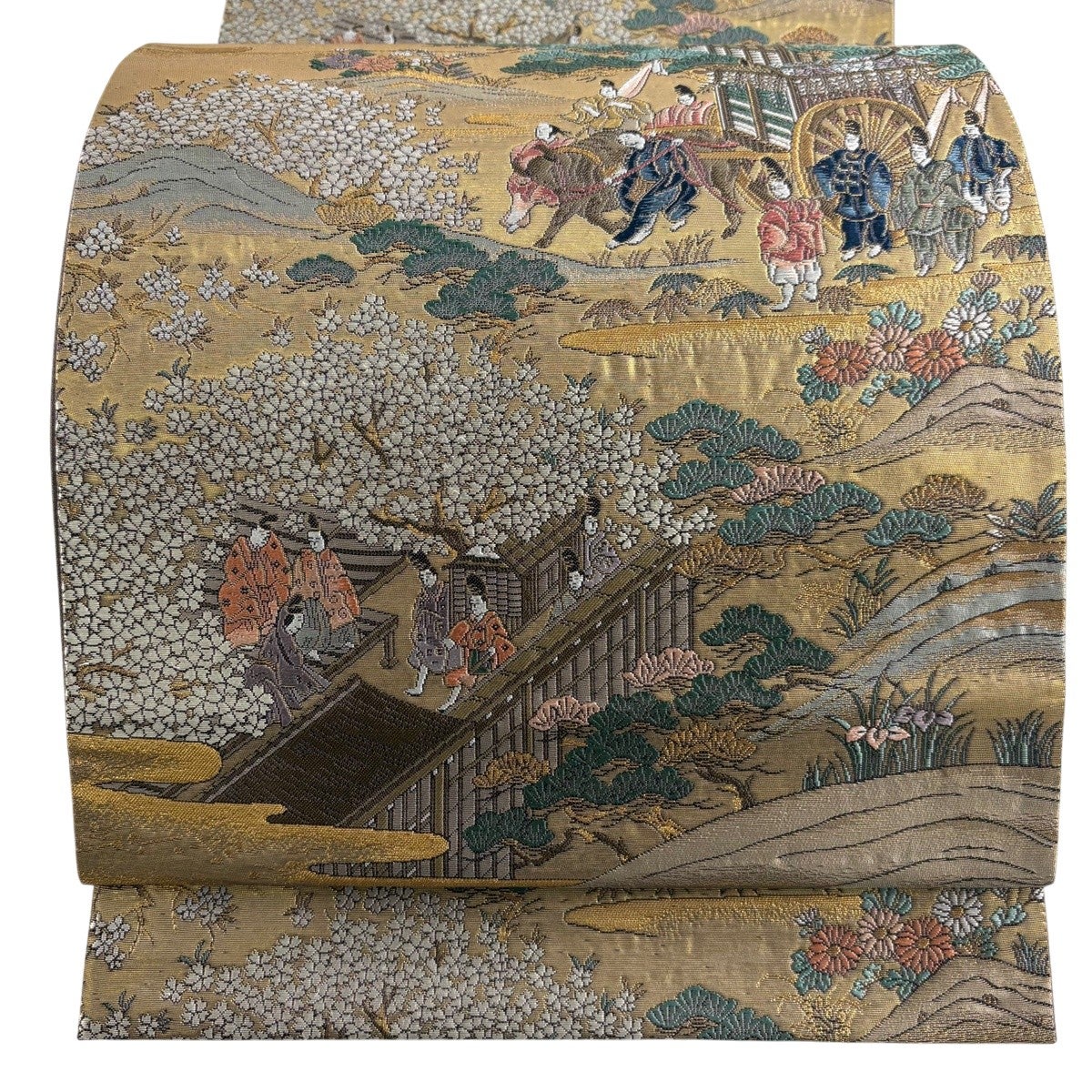 美品】 袋帯 秀品 夢想辻が花 箔 金糸 黒 六通 正絹｜中古・古着