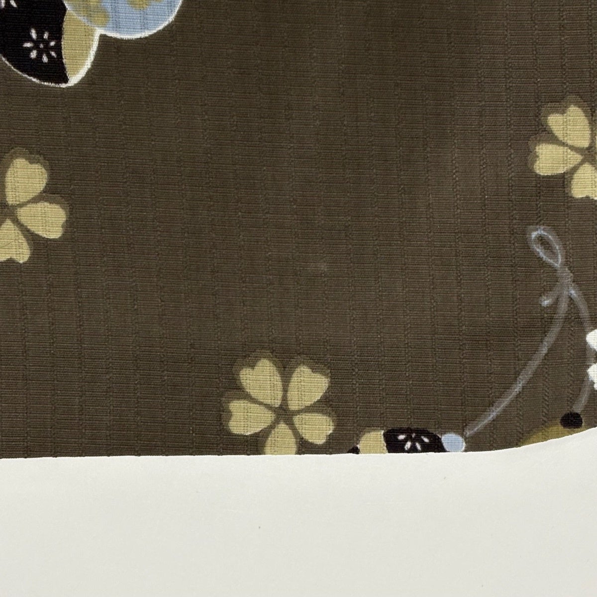 美品】 小紋 身丈165cm 裄丈66.5cm M 袷 桜 玩具 灰茶 化繊 優品｜中古