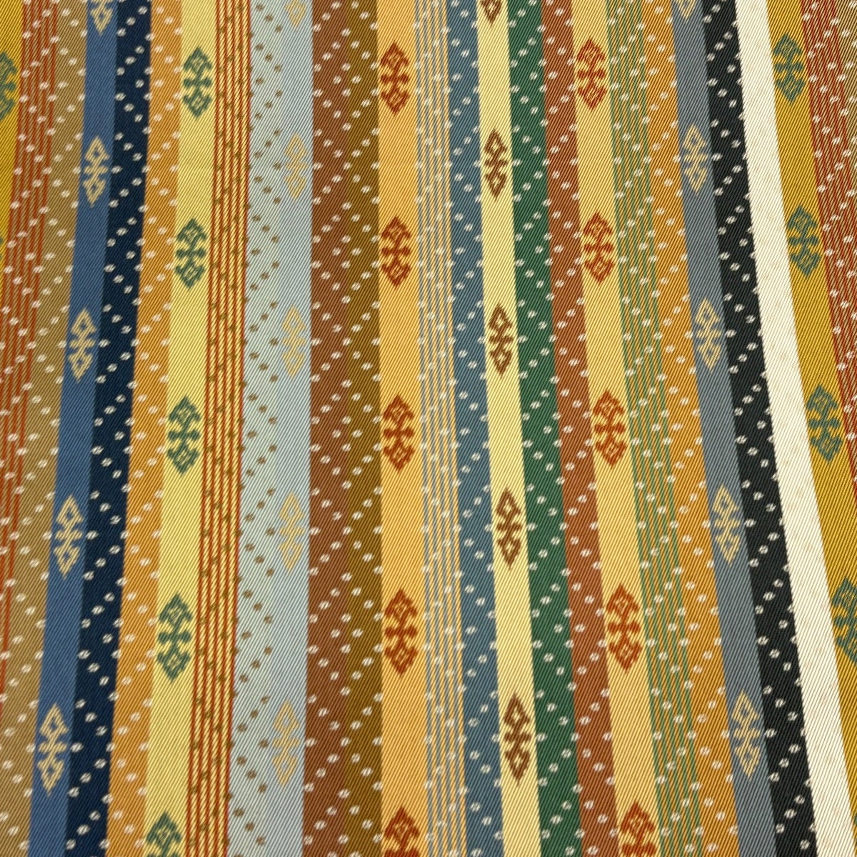 美品】 開き名古屋帯 逸品 証紙あり 龍村美術織物 天平段文 茶色 正絹