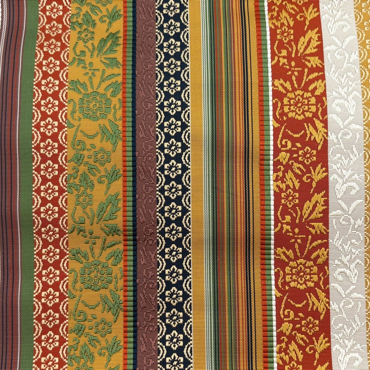 織帯 古布 希少品 確認用半幅 幅広裂織帯 草木染風 美品】 名古屋帯 逸品 落款あり 証紙あり 博多織 草木染 小森久 如水間
