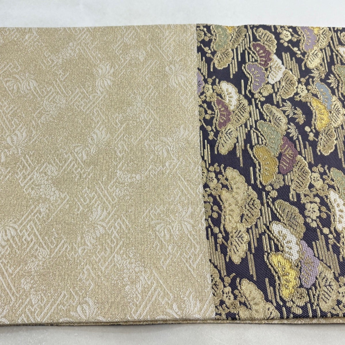 美品】 袋帯 逸品 誉田屋源兵衛 落款あり 関西仕立て 松竹梅 霞 金糸