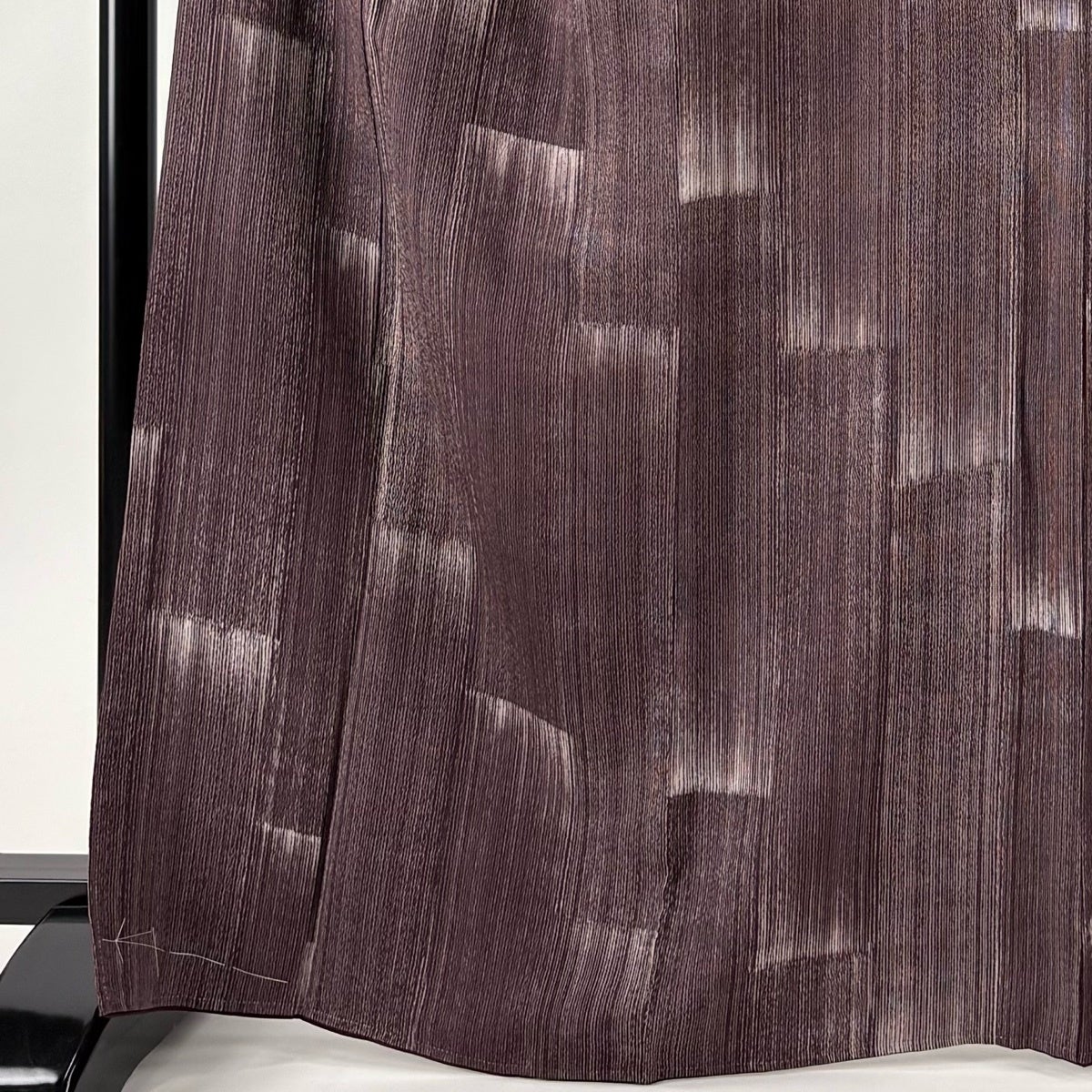 美品】 小紋 身丈167.5cm 裄丈68cm L 袷 名古屋帯セット 幾何学模様 茶