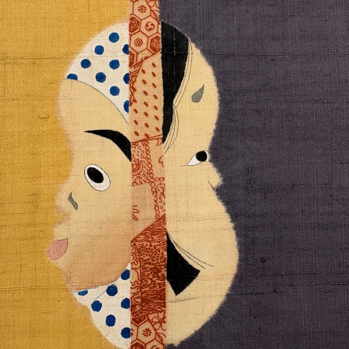 美品】 江戸小紋 身丈162.5cm 裄丈63cm S 袷 名古屋帯セット 万筋 茶色