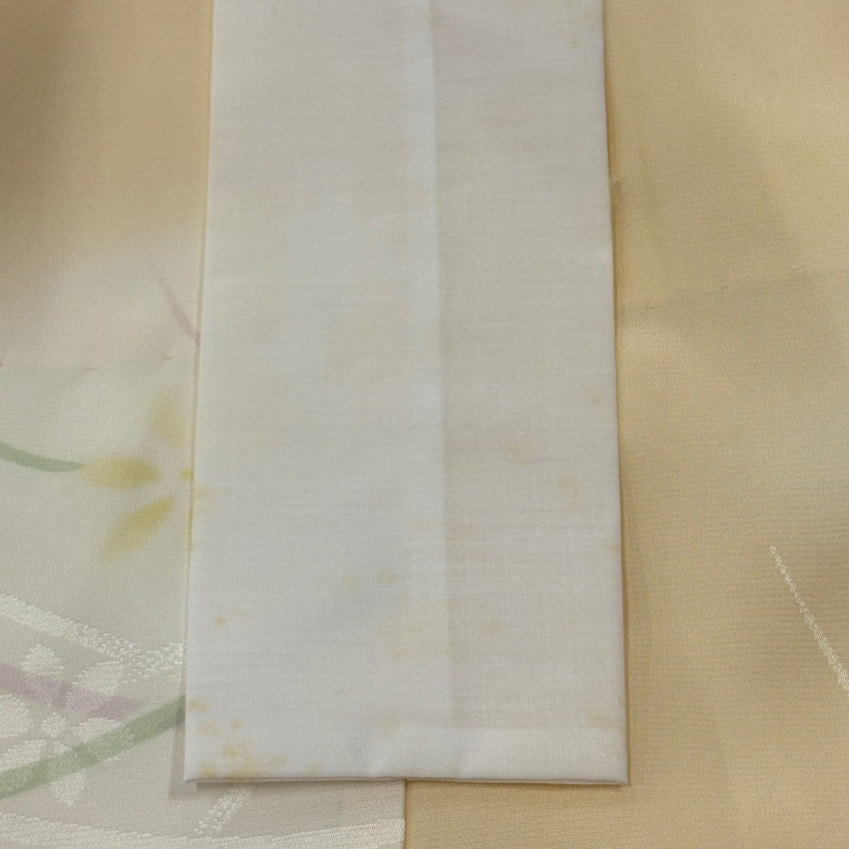 長襦袢 身丈120cm 裄丈65.5cm M 花 地紋 ぼかし 薄オレンジ 正絹 秀品