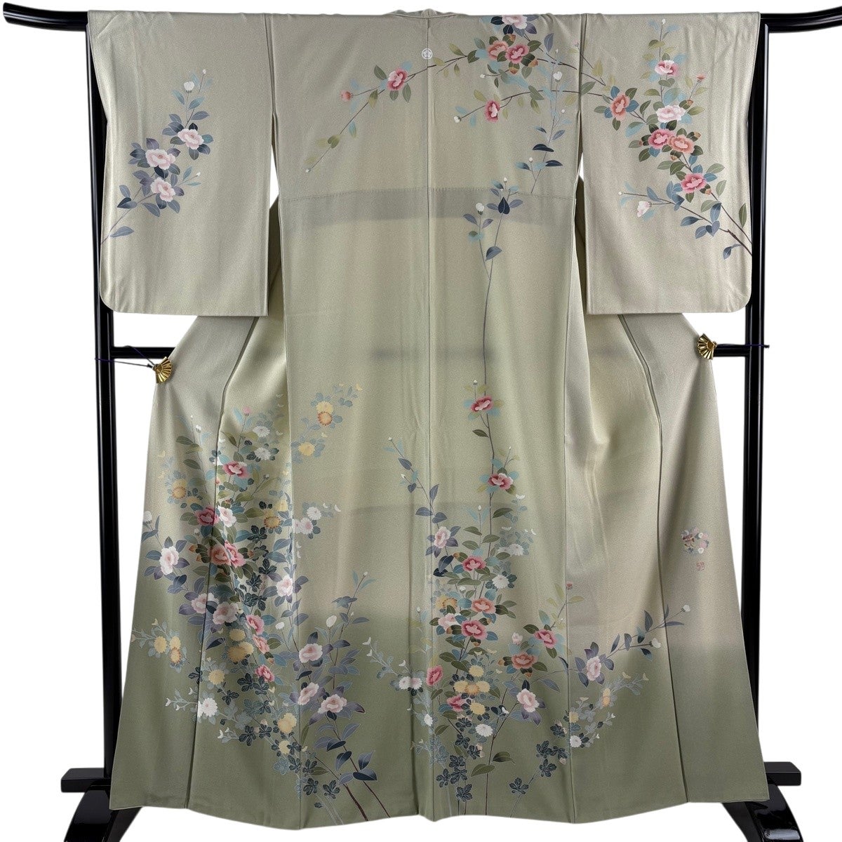 美品】 訪問着 身丈163.5cm 裄丈68cm L 袷 辻が花 金通し ぼかし