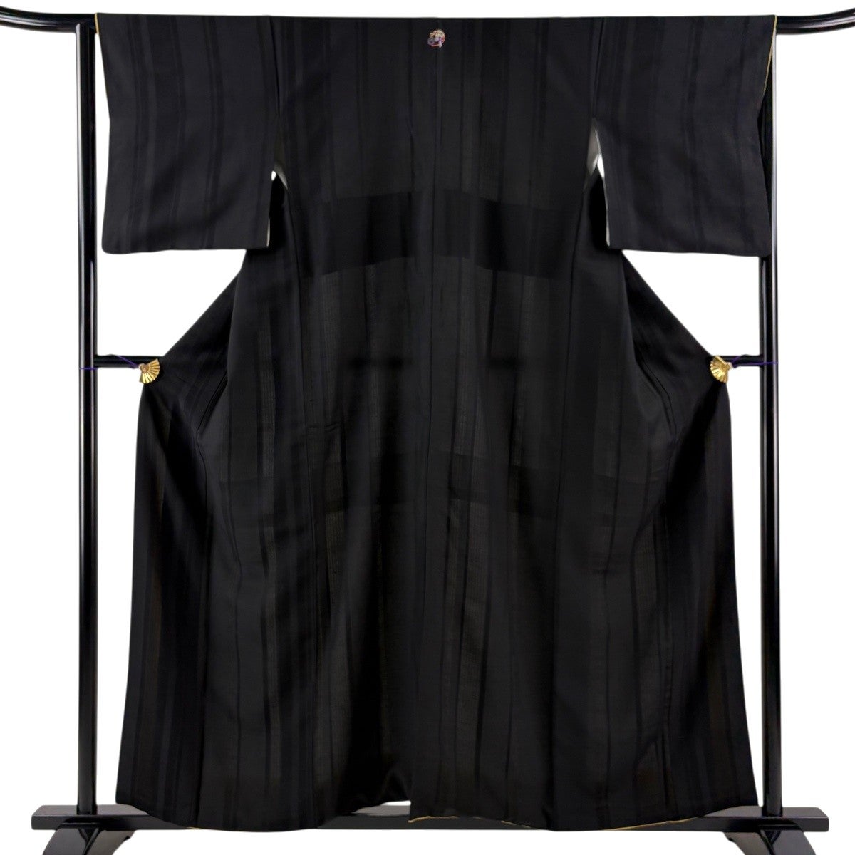 小紋　フルセット　着物　紬　縦縞　やまと誂製　お出かけ　R5 30%OFF 【美品】 紬 身丈165cm 裄丈66cm M 単衣 やまと 縦縞 濃紺 正絹