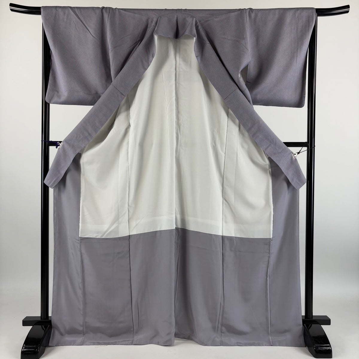 江戸小紋 身丈168cm 裄丈67.5cm L 袷 鮫 灰紫 正絹 秀品｜中古・古着