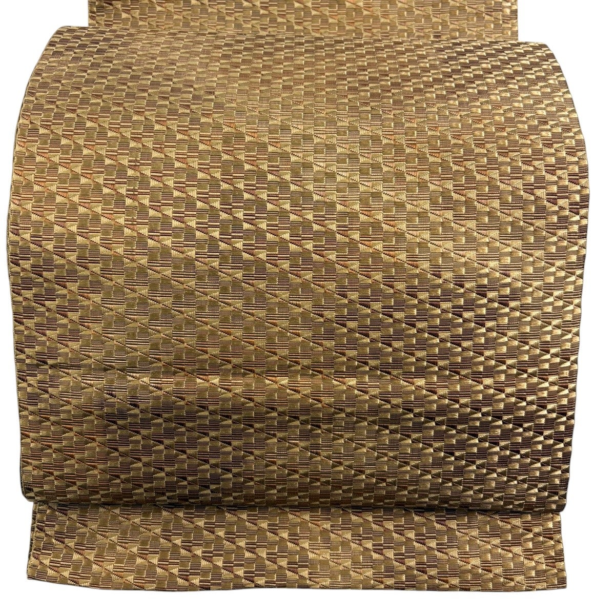 美品】 名古屋帯 秀品 夏帯 絽 松葉仕立て 八寸名古屋帯 桔梗 ベージュ