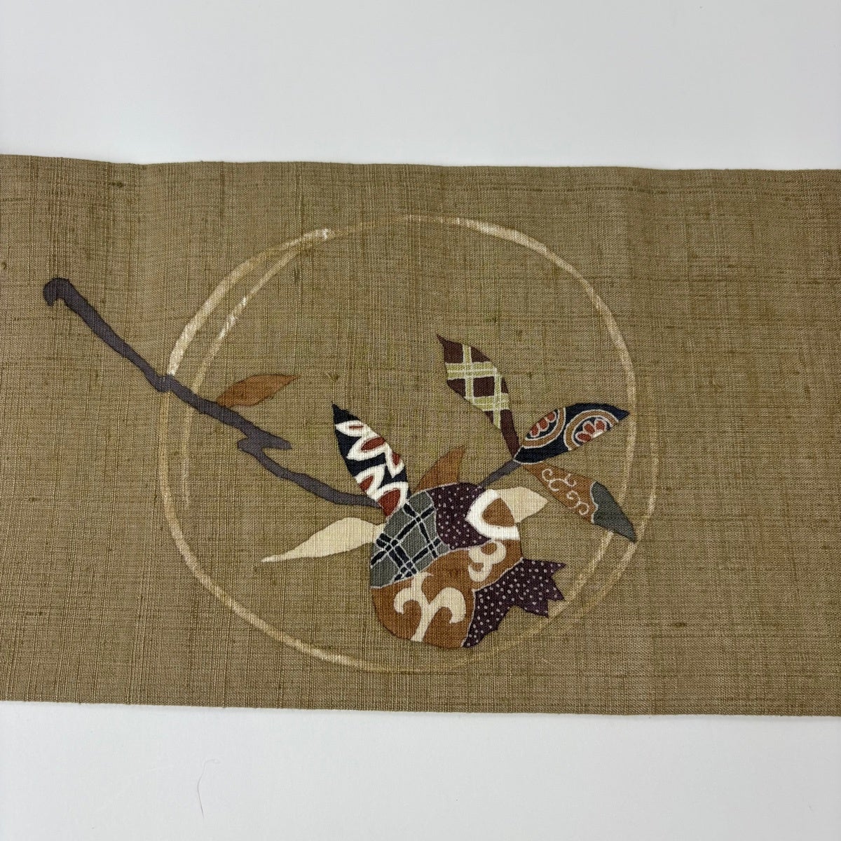 30%OFF 【美品】 名古屋帯 秀品 紬地 生り物 柘榴 灰茶 正絹 K30｜中古