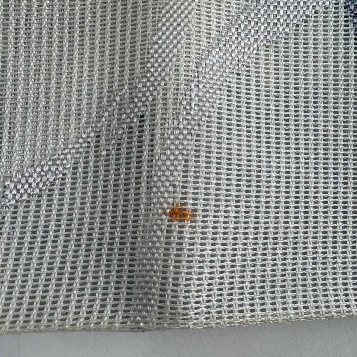 50%OFF 【美品】 袋帯 秀品 夏帯 絽 丸文 幾何学 銀糸 灰紫 六通 正絹