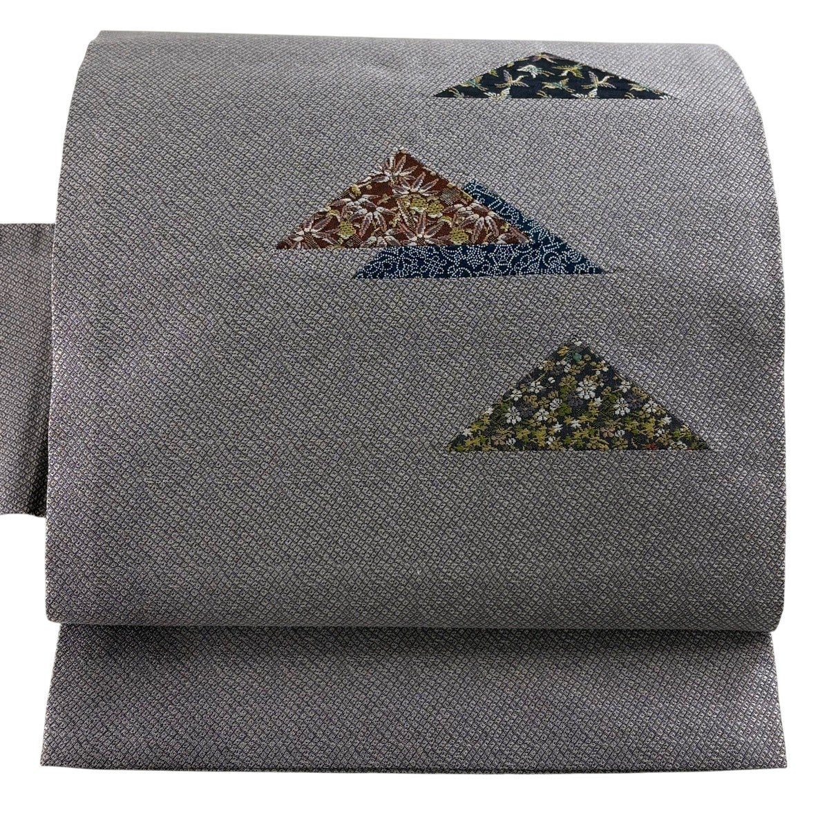 美品】 名古屋帯 優品 八寸名古屋帯 松葉仕立て 華文 花唐草 金銀糸