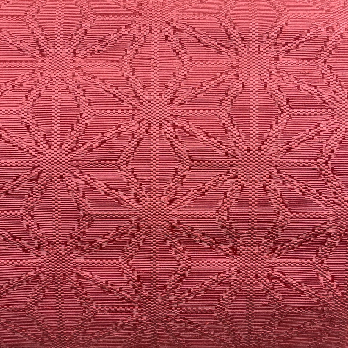 名古屋帯 優品 八寸名古屋帯 麻の葉 濃ピンク 正絹｜中古・古着