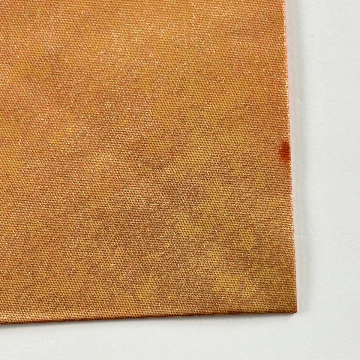 名古屋帯 優品 椿 幾何学模様 螺鈿 金銀彩 金色 正絹｜中古・古着