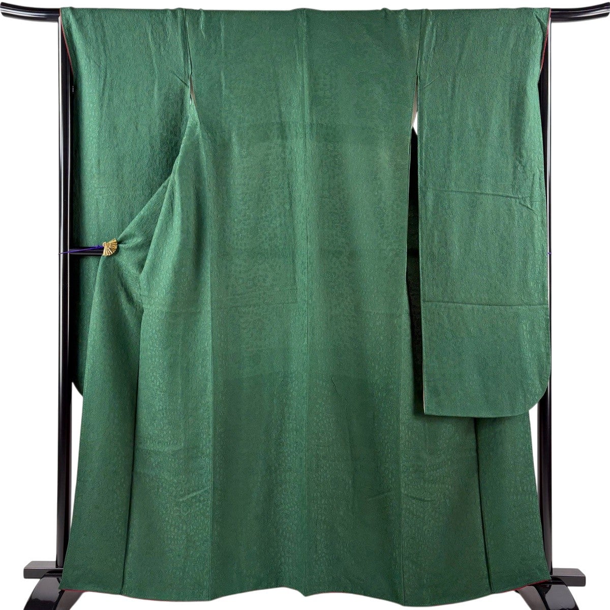 振袖 緑 身丈162cm 裄丈64cm フルセット 美品】 振袖 身丈160cm 裄丈66cm M 袷 地紋 緑 正絹 名品｜中古・古着