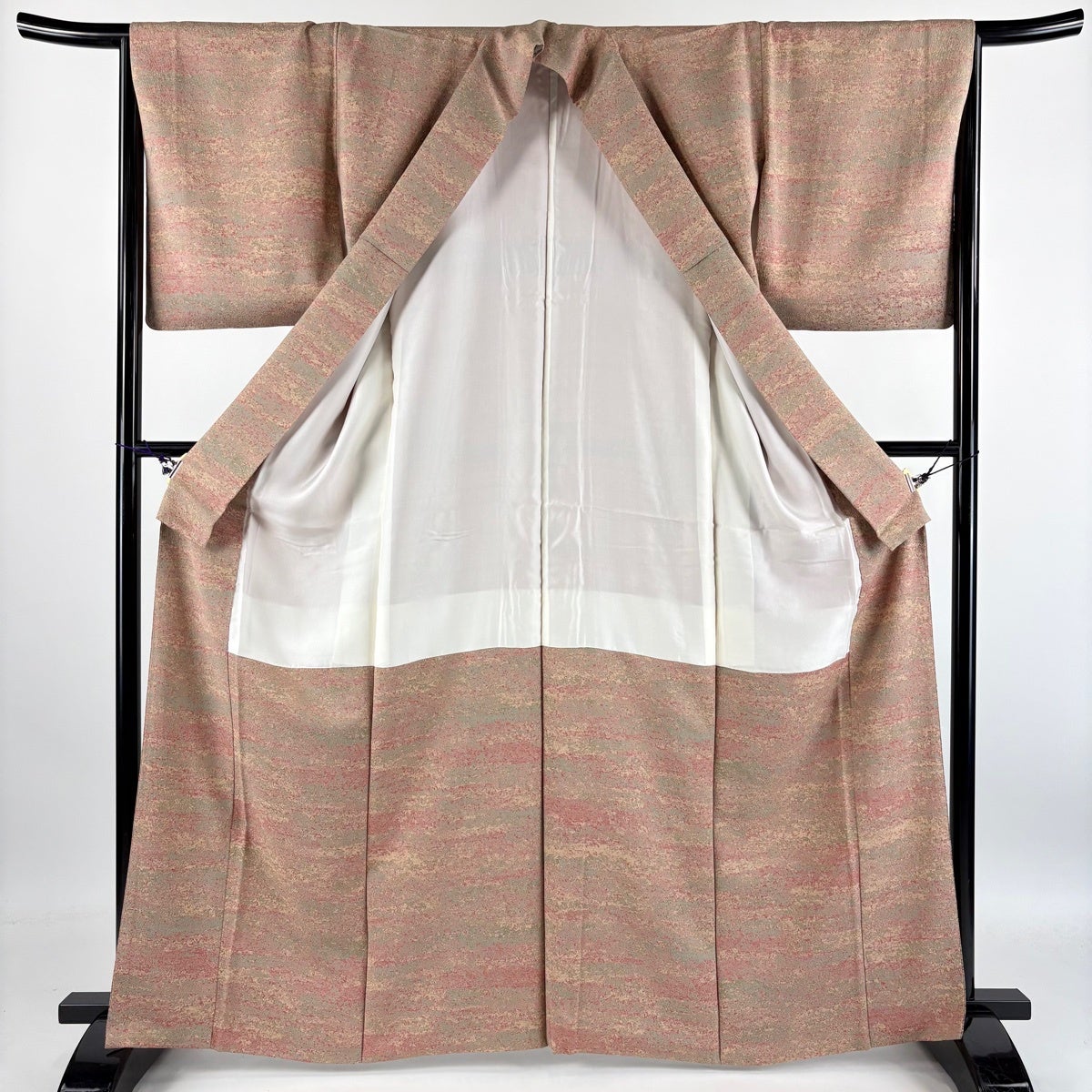 美品】 付下げ 身丈163.5cm 裄丈65.5cm M 袷 加藤唐九郎 落款あり 幾何