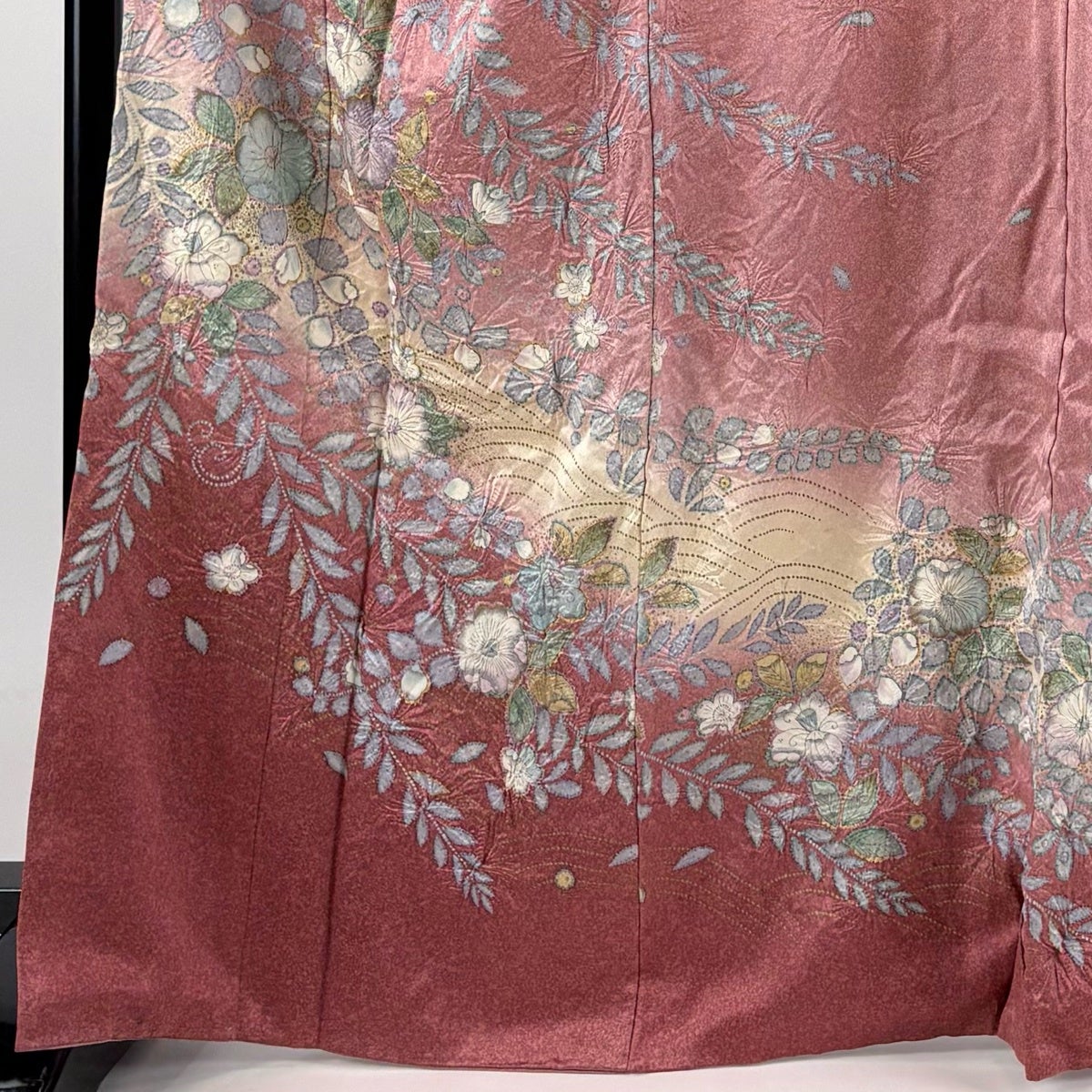 訪問着 身丈168cm 裄丈66.5cm M 袷 辻が花 金彩 ぼかし ピンク 正絹 秀 訪問着 身丈168cm 裄丈66.5cm M 袷 辻が花 金彩 ぼかし ピンク 正絹 秀