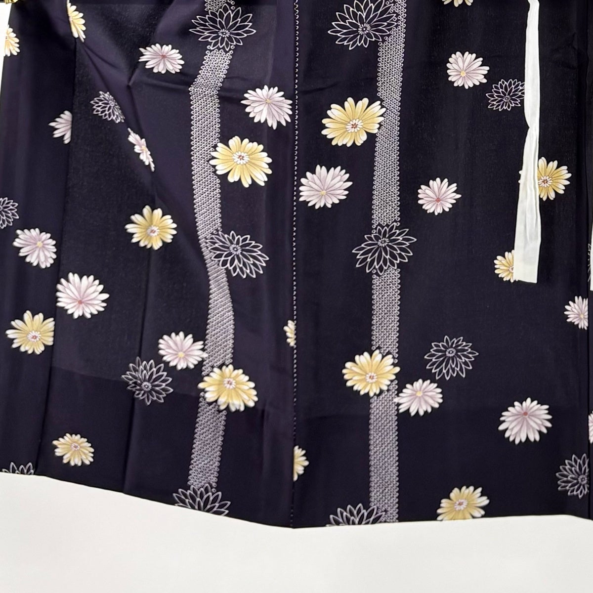 美品】 長襦袢 身丈122cm 裄丈65cm M 菊 疋田 濃紫 正絹 秀品｜中古