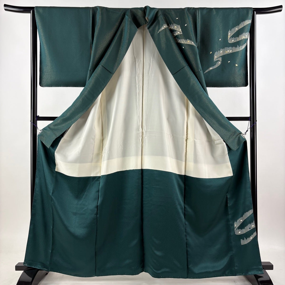 美品】 訪問着 身丈163.5cm 裄丈64cm M 袷 落款あり 桜の花びら 幾何学