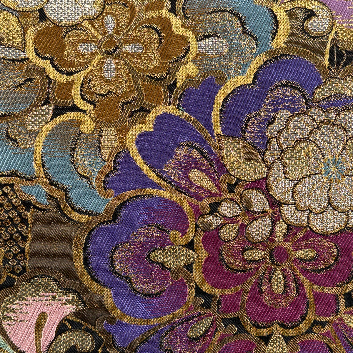 袋帯 秀品 華文 花唐草 箔 金色 六通 正絹｜中古・古着・リサイクル