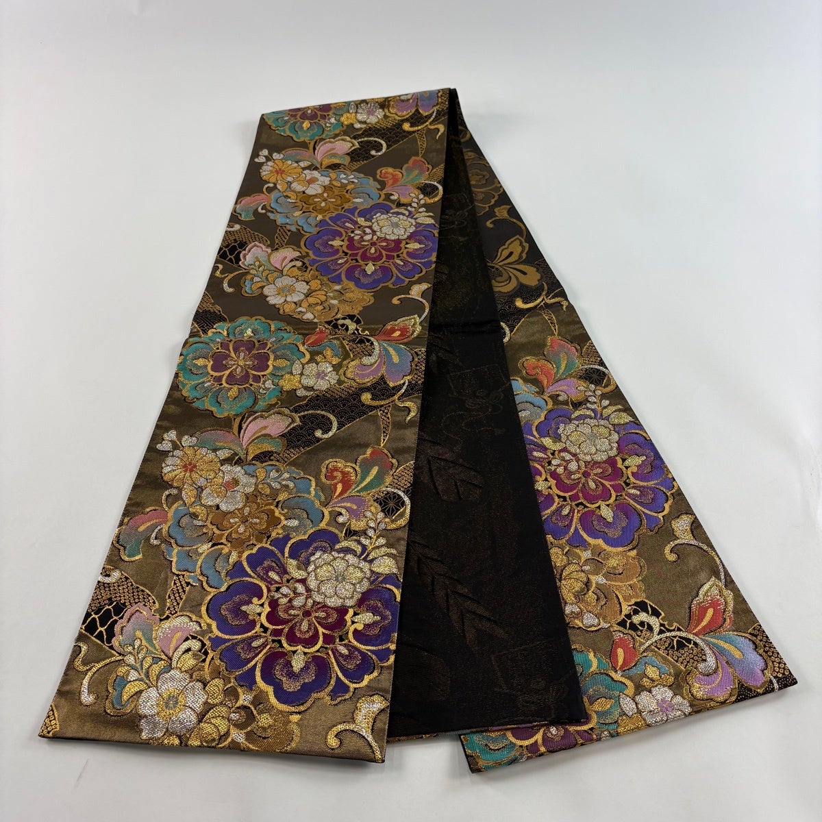 袋帯 秀品 華文 花唐草 箔 金色 六通 正絹｜中古・古着・リサイクル