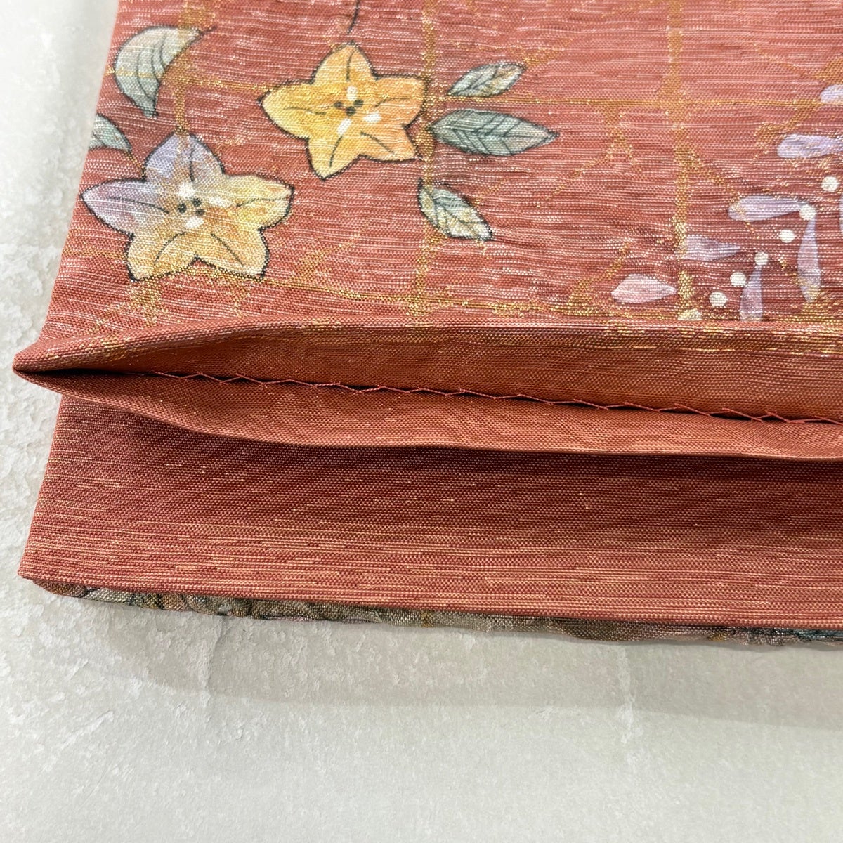 美品】 袋帯 秀品 辻が花 箔 ピンク お太鼓柄 正絹｜中古・古着