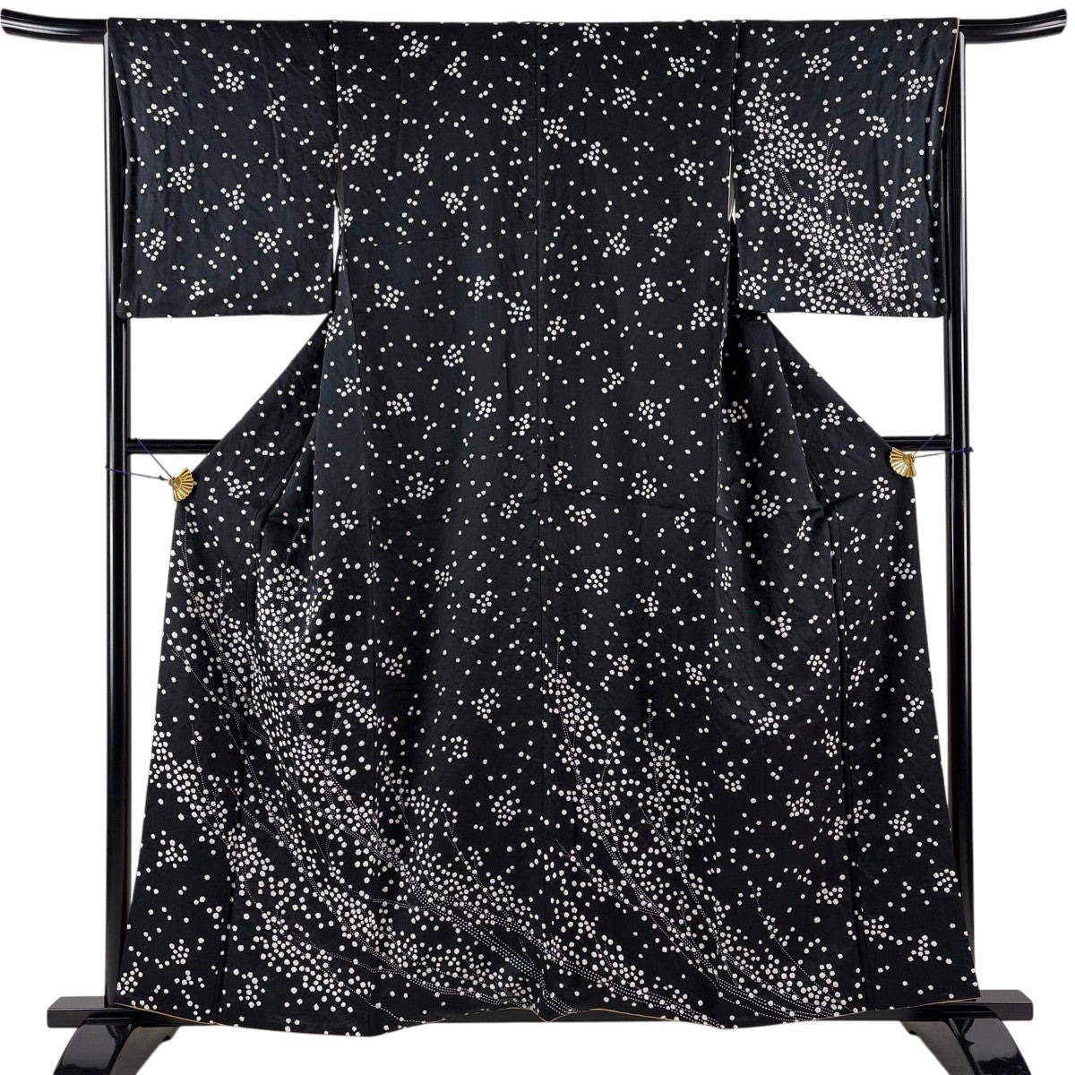 美品】 付下げ 身丈162cm 裄丈65cm M 袷 幾何学模様 霞 金彩 ぼかし 鶯