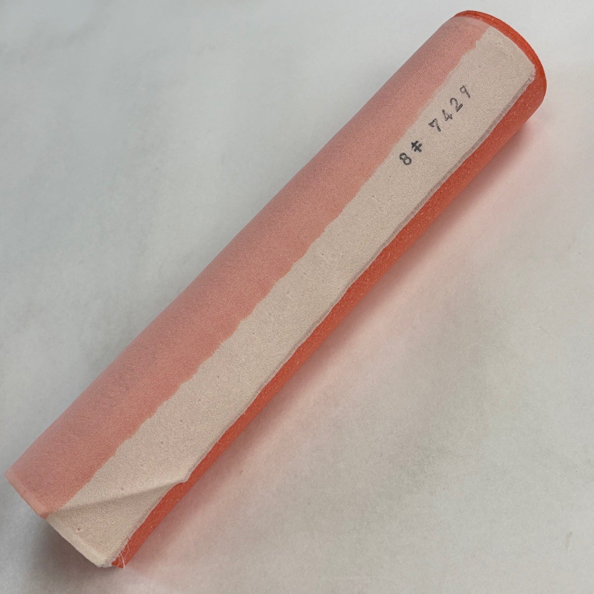 反物 秀品 小紋 幾何学 サーモンピンク 正絹｜中古・古着・リサイクル