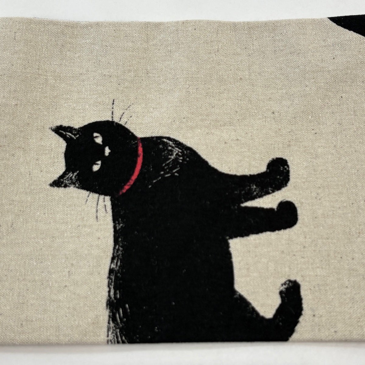 名古屋帯 逸品 紬地 黒猫 薄茶色 正絹｜中古・古着・リサイクル着物