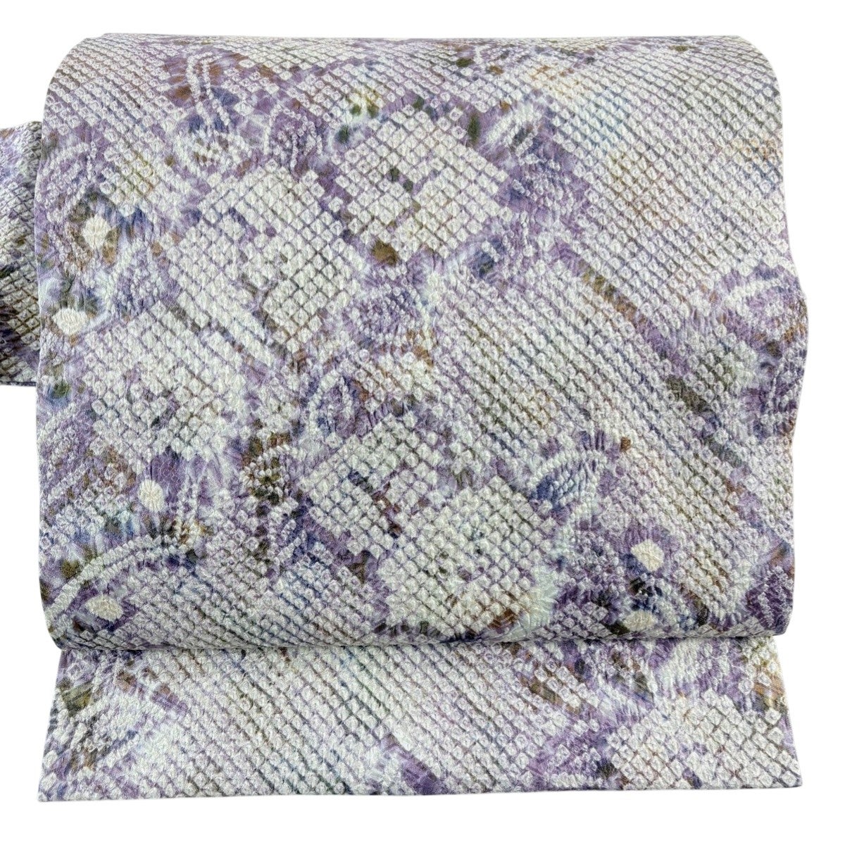 美品】 名古屋帯 逸品 草花 絞り 薄紫 正絹｜中古・古着・リサイクル
