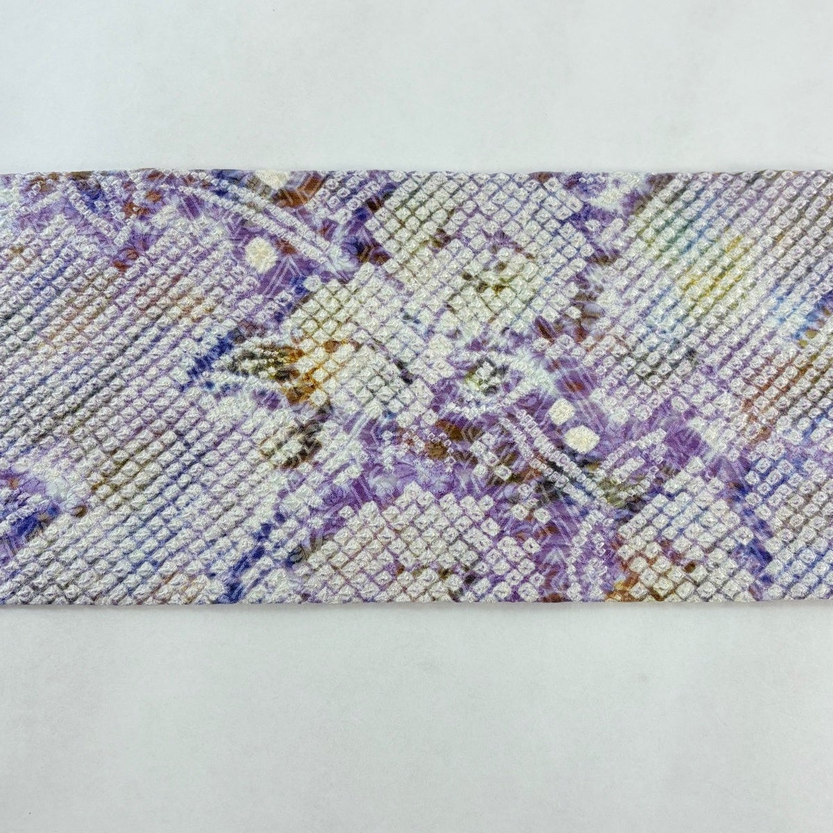 美品】 名古屋帯 逸品 草花 絞り 薄紫 正絹｜中古・古着・リサイクル