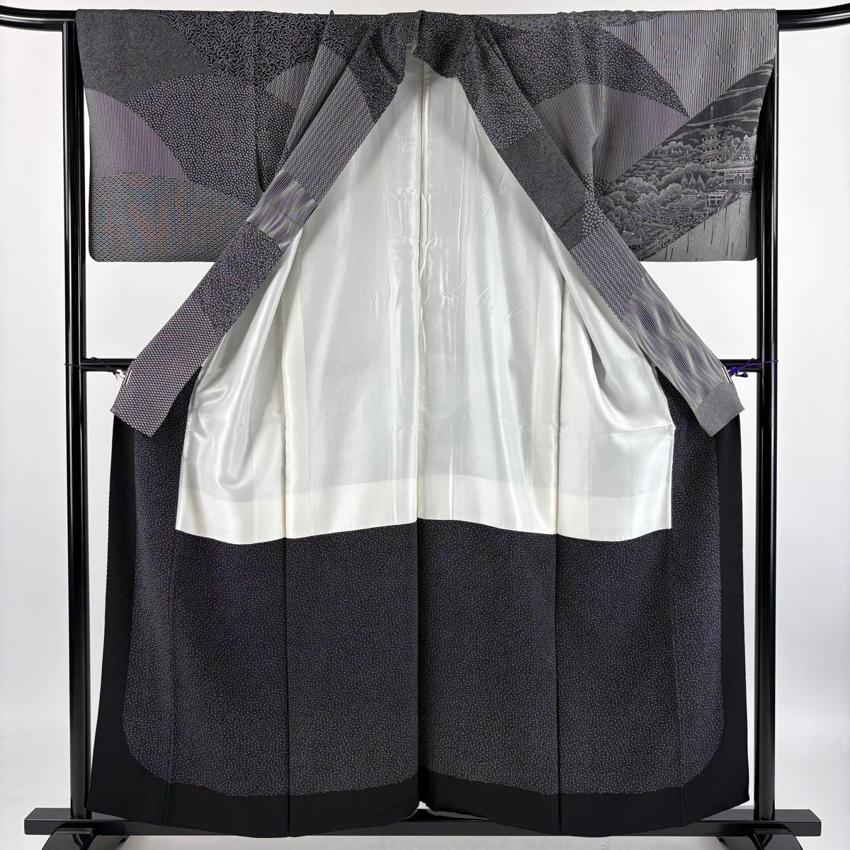 美品】 訪問着 身丈157.5cm 裄丈66cm M 袷 染谷梅治 落款あり 江戸百景