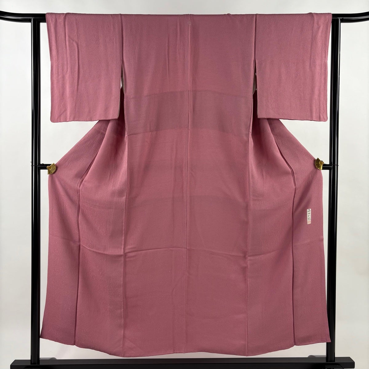 美品】 色無地 身丈161cm 裄丈62cm S 袷 加賀友禅 東藤岳 落款あり