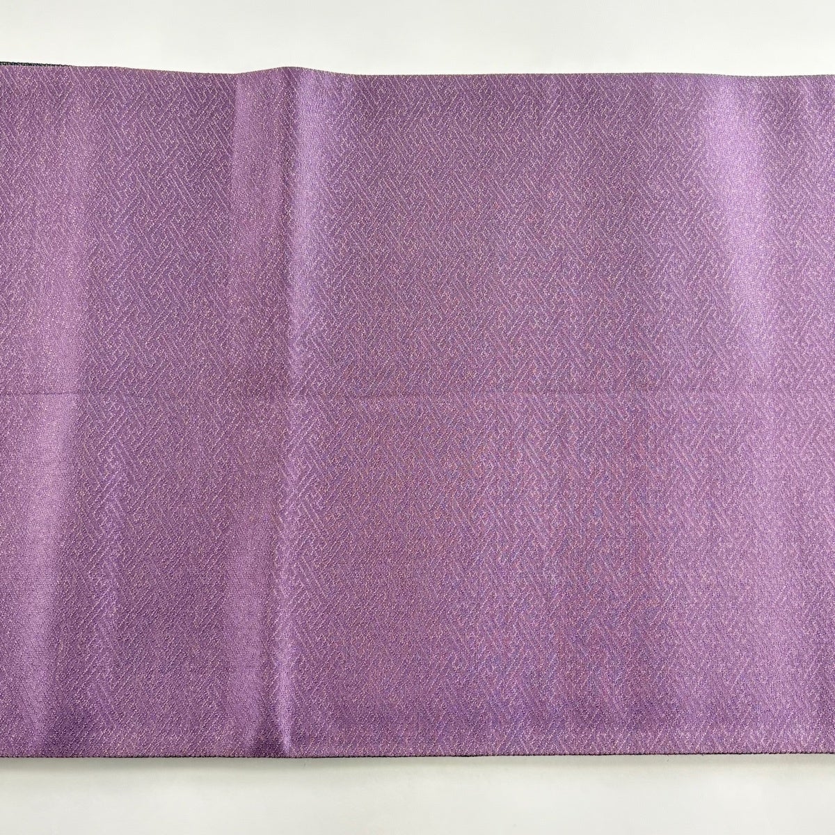 美品】 袋帯 秀品 幾何学模様 金銀糸 灰茶 お太鼓柄 正絹｜中古・古着