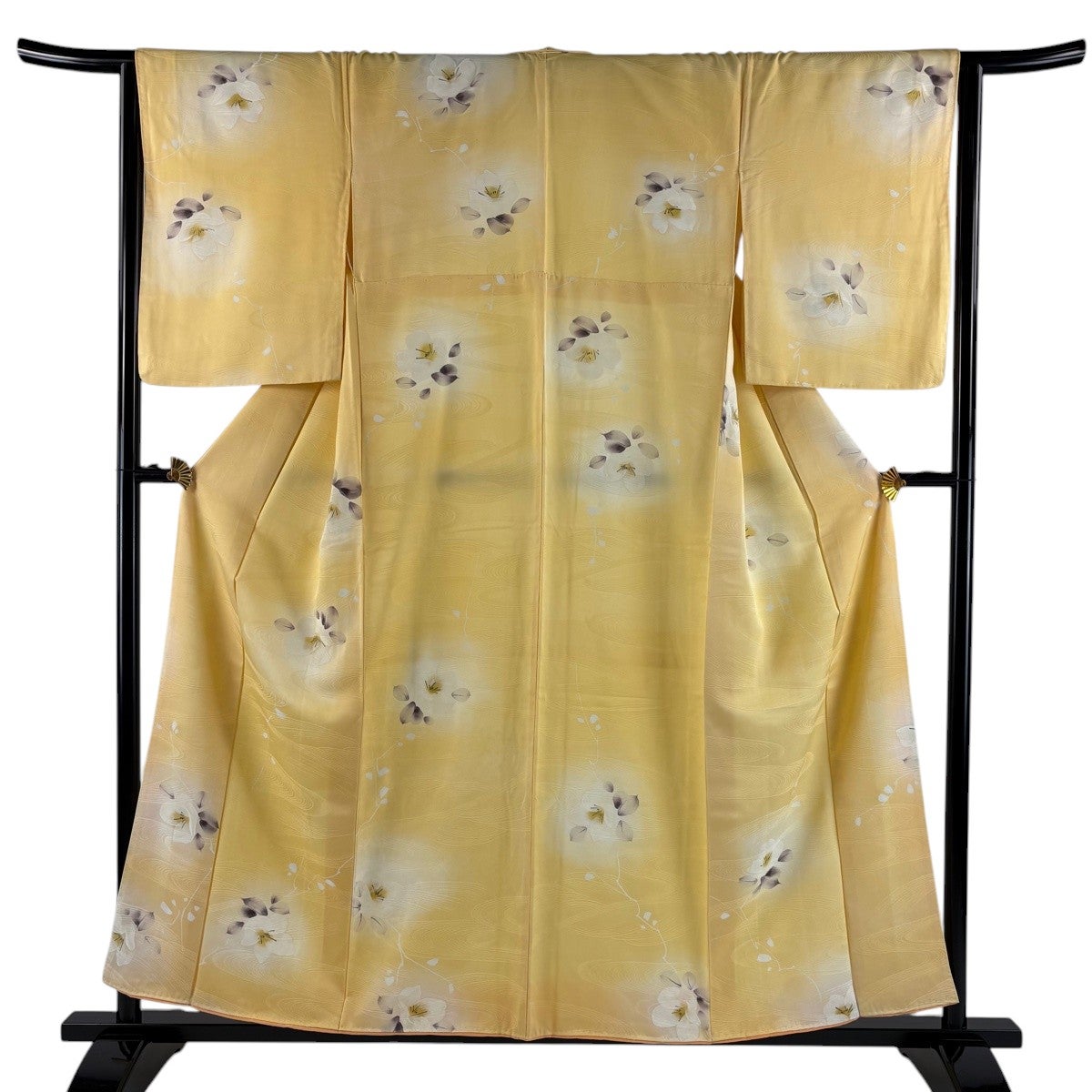 小紋 身丈159cm 裄丈64cm M 袷 縦ぼかし 茶色 正絹 名品｜中古・古着