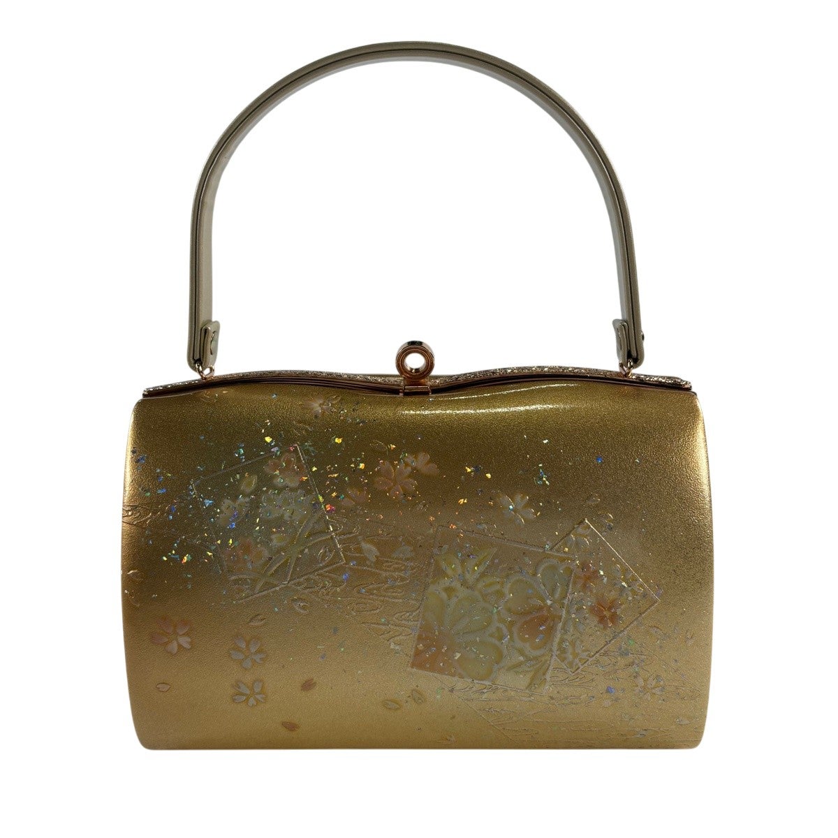 最終価格】 70%OFF 【美品】和装バッグ 優品 フォーマル 桜 金彩 黒