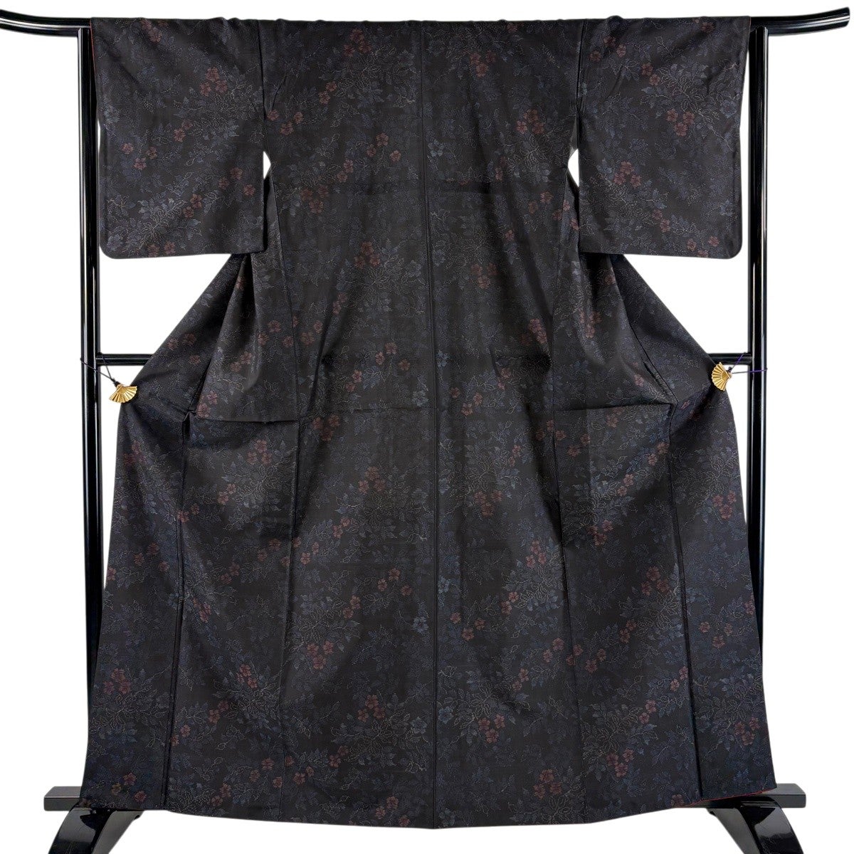 美品】 男着物 身丈148cm 裄丈70.5cm L 袷 大島紬 アンサンブル 証紙