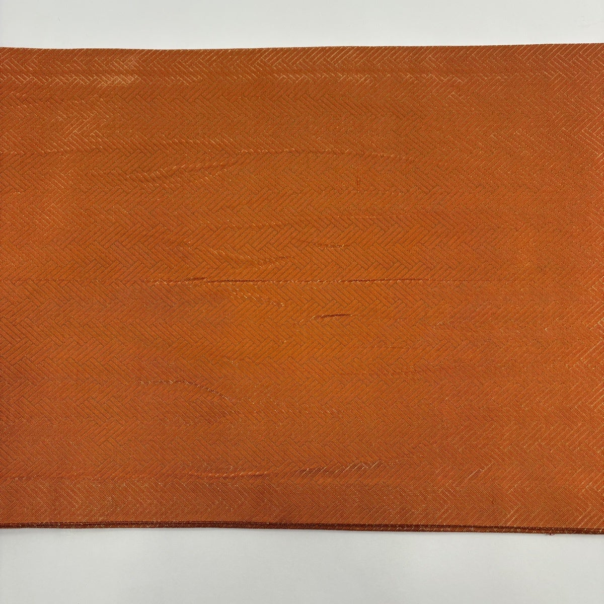 袋帯 秀品 蝶 桜 金糸 箔 オレンジ 六通 正絹｜中古・古着・リサイクル