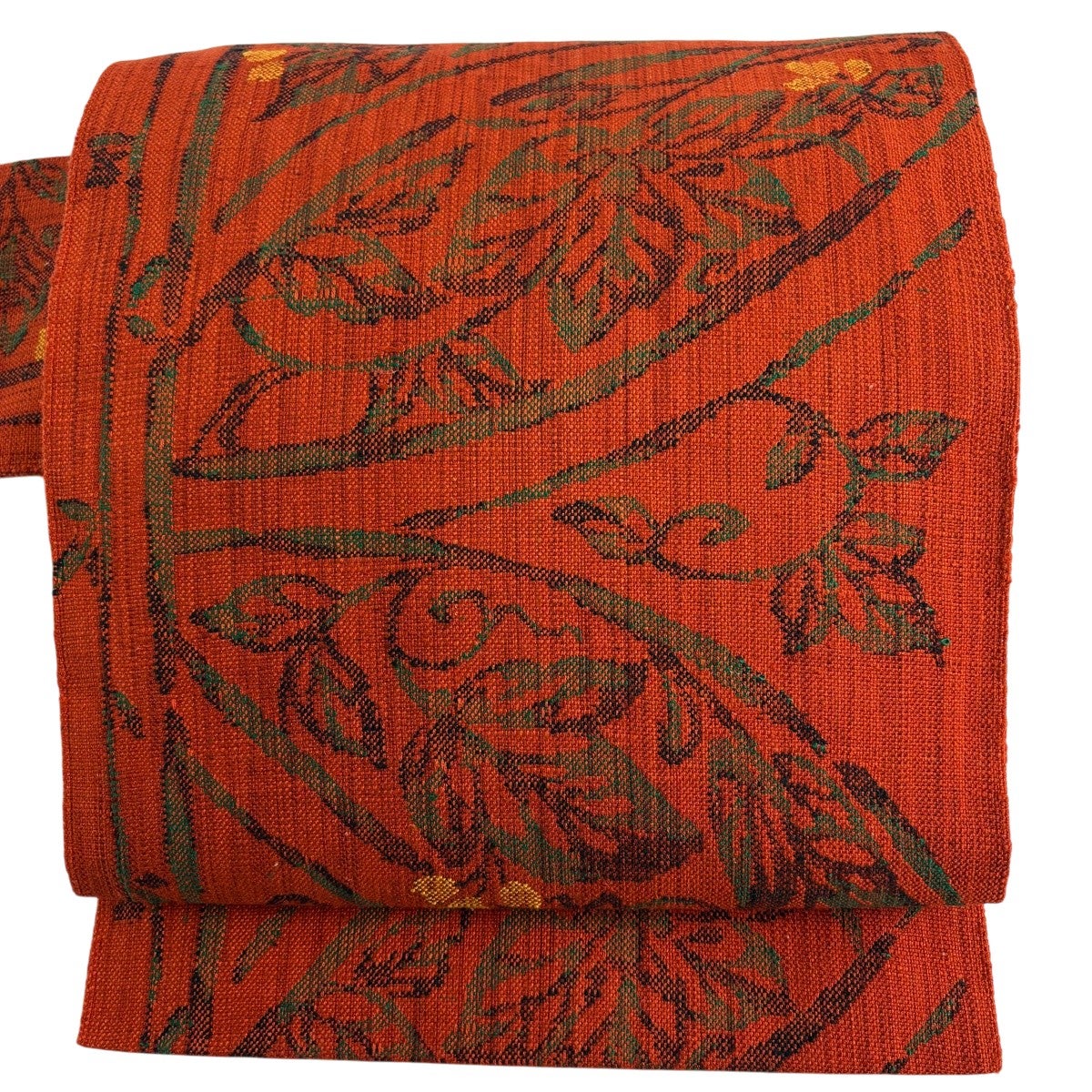 美品】 名古屋帯 名品 紬地 八寸名古屋帯 トンネル仕立て 幾何学模様