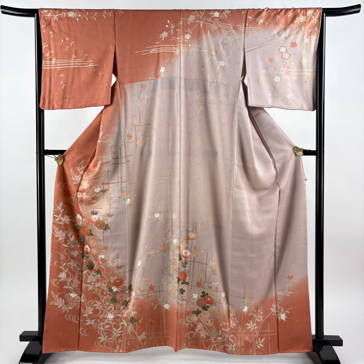 最終価格】 83%OFF 【美品】 訪問着 身丈163.5cm 裄丈65cm M 袷 菊