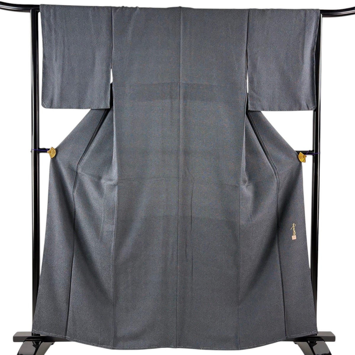 美品】 江戸小紋 身丈162cm 裄丈64cm M 袷 鮫文様 菊 赤 正絹 優品