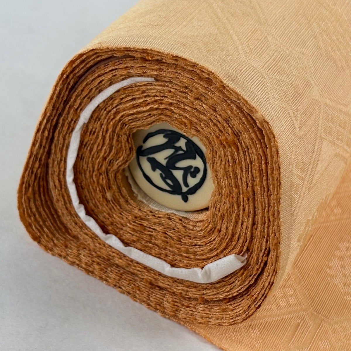 反物 秀品 紬 鳥 幾何学 オレンジ 正絹｜中古・古着・リサイクル着物